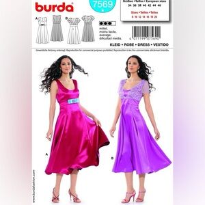 🧵 2 for 22$ 🧵 BURDA Dress Sewing Pattern 7569